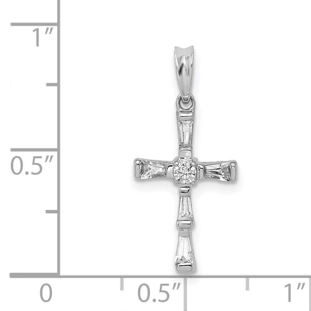 14k White Gold 1/5ct. Diamond Cross Pendant