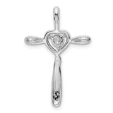 14k White Gold Diamond Slide Pendant