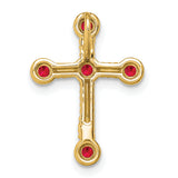 14k Ruby Cross Chain Slide