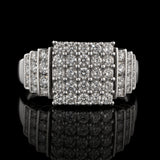 Estate 14k Yellow Gold Diamond Cluster Statement Ring