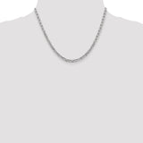 14k White Gold 3.75mm Concave Anchor Chain