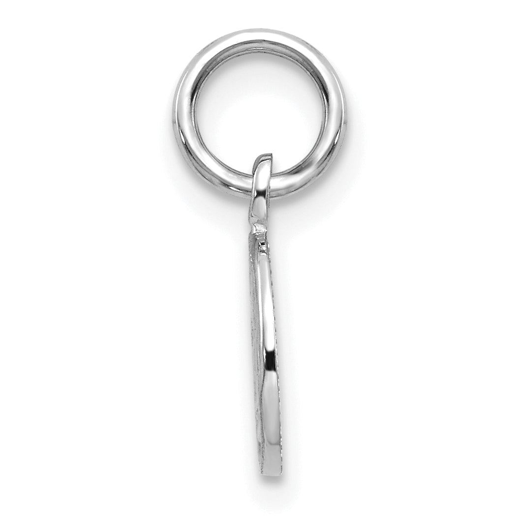 14k White Gold Small Polished Angel Charm