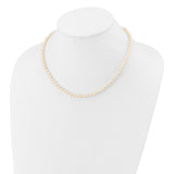 14k 4-5mm White Near Round Freshwater Cultured Pearl Necklace