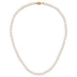 14k 4-5mm White Near Round Freshwater Cultured Pearl Necklace