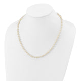 14k WG 5-6mm Near Rnd Wht Freshwater Cultured Pearl 18in Necklace