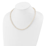 14k WG 6-7mm Near Rnd Wht Freshwater Cultured Pearl 18in Necklace