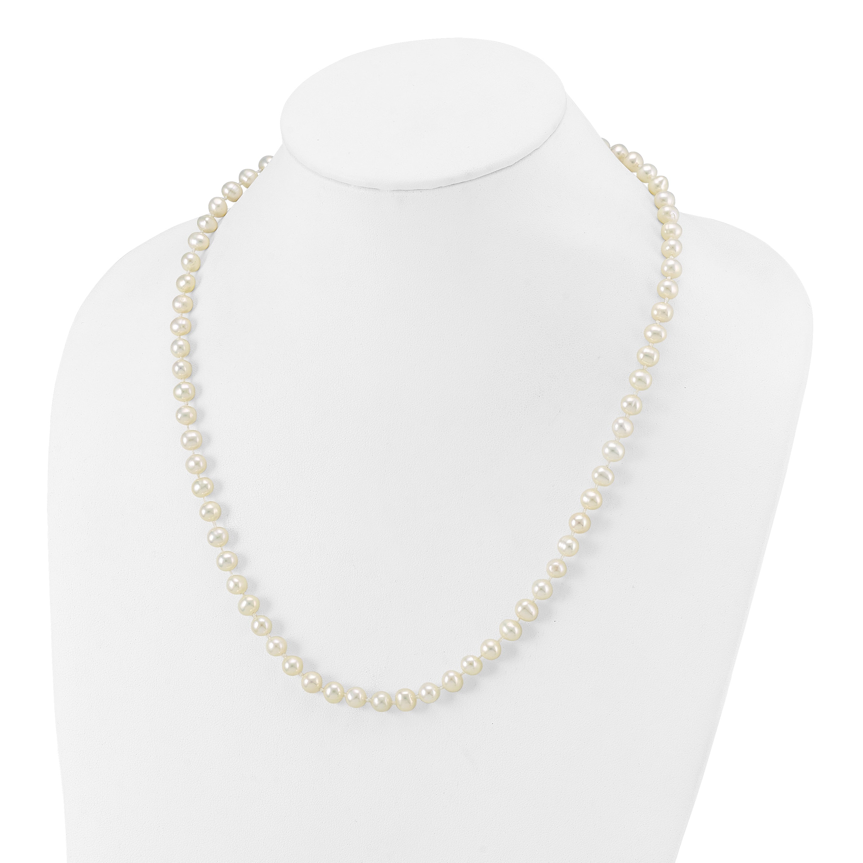 14k WG 6-7mm White Freshwater Cultured Pearl 20in Necklace