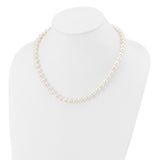 14k 7-8mm White Near Round Freshwater Cultured Pearl Necklace