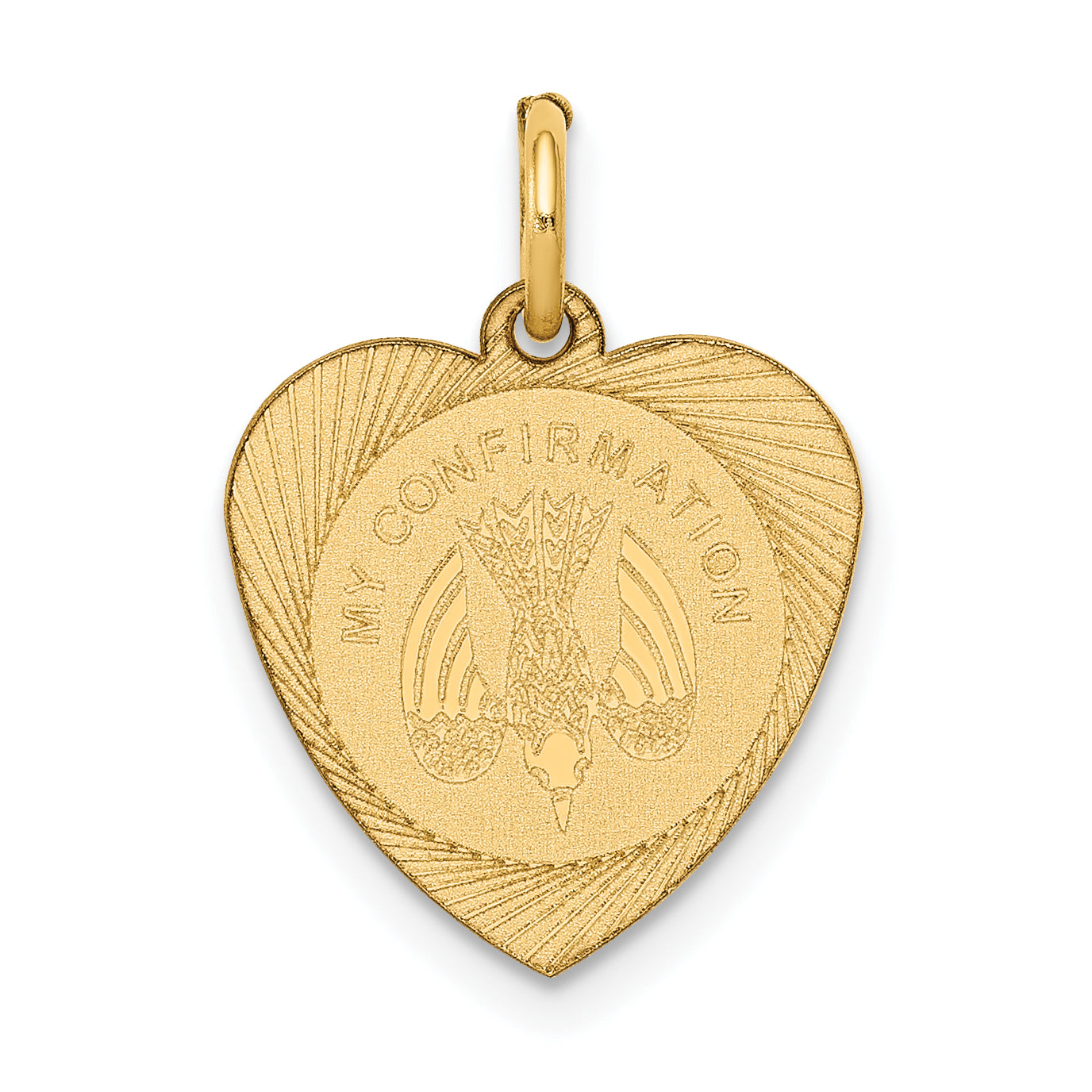 14k My Confirmation Heart Disc Charm