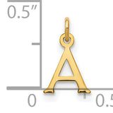 14ky Cutout Letter A Initial Pendant