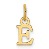14ky Cutout Letter E Initial Pendant