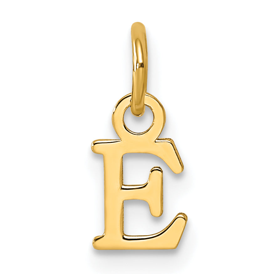 14ky Cutout Letter E Initial Pendant