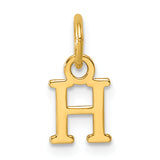 14ky Cutout Letter H Initial Pendant