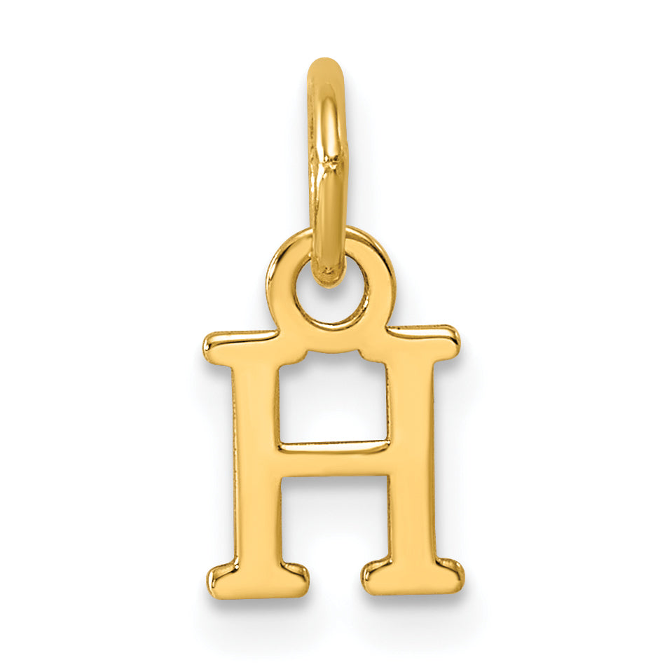 14ky Cutout Letter H Initial Pendant