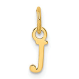 14ky Cutout Letter J Initial Pendant