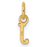14ky Cutout Letter J Initial Pendant