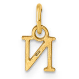 14ky Cutout Letter N Initial Pendant