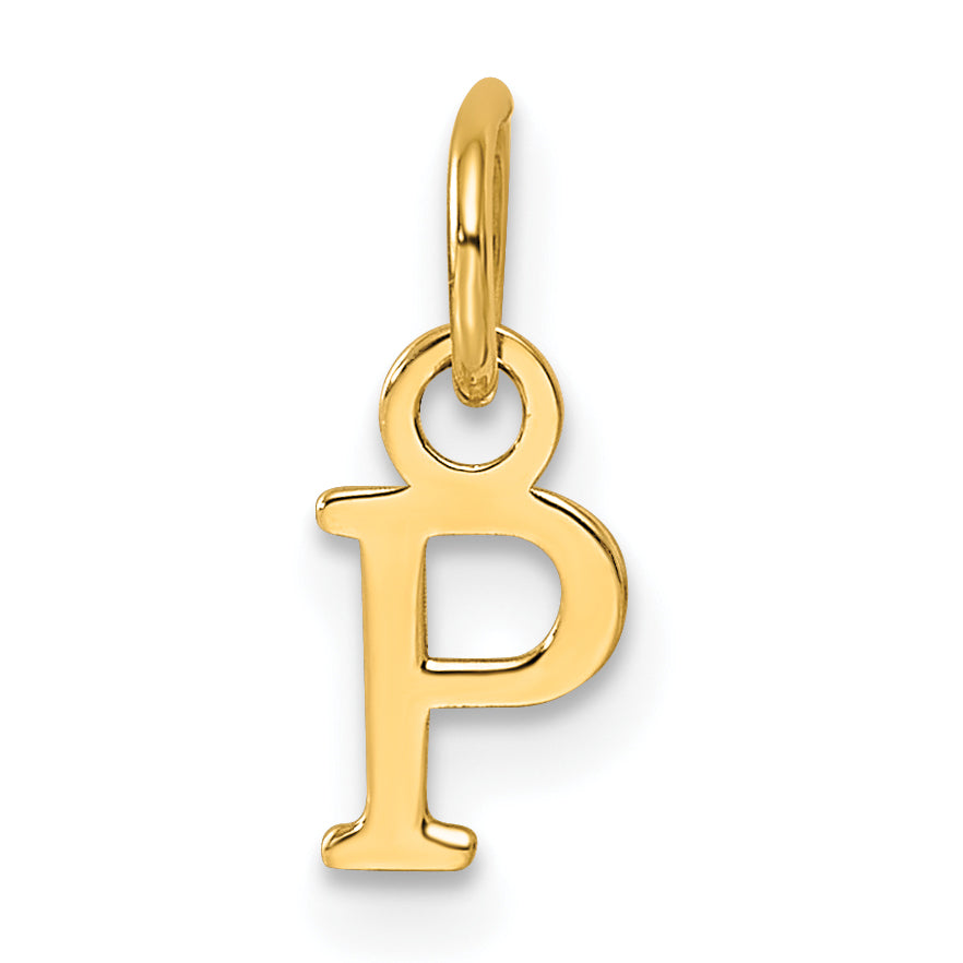 14ky Cutout Letter P Initial Pendant