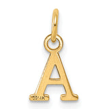 14ky Cutout Letter A Initial Pendant