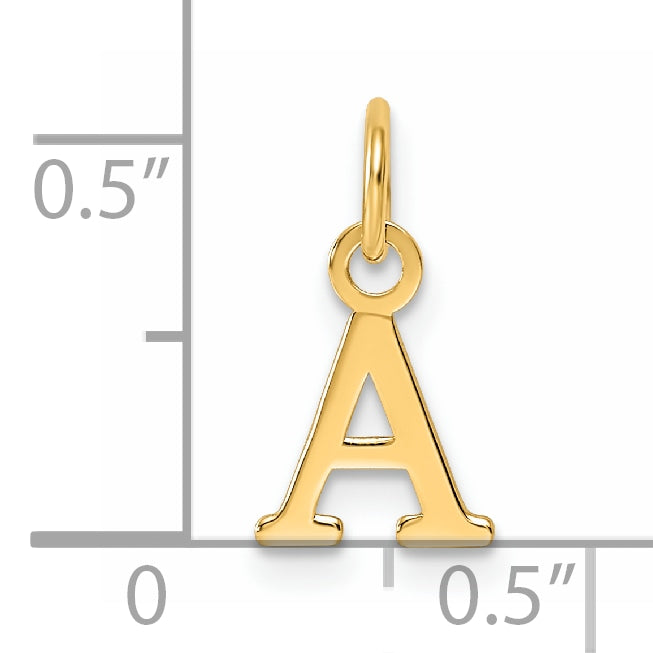 14ky Cutout Letter A Initial Pendant