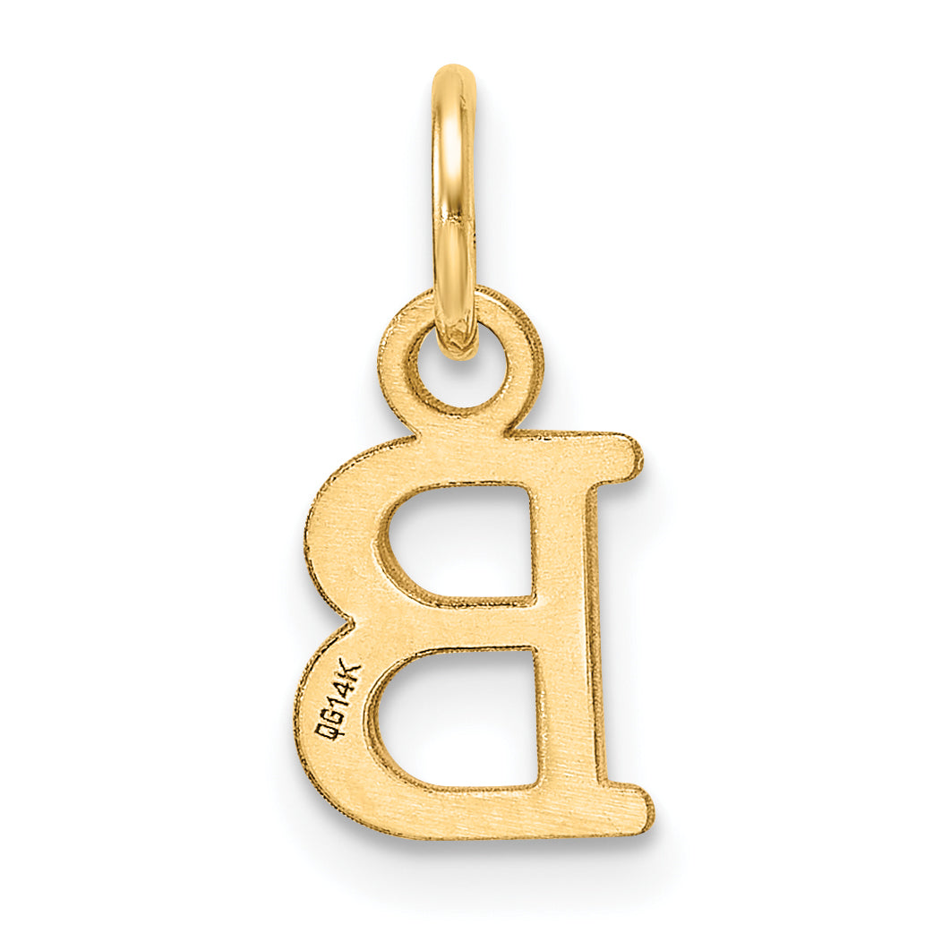 14ky Cutout Letter B Initial Pendant