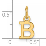 14ky Cutout Letter B Initial Pendant