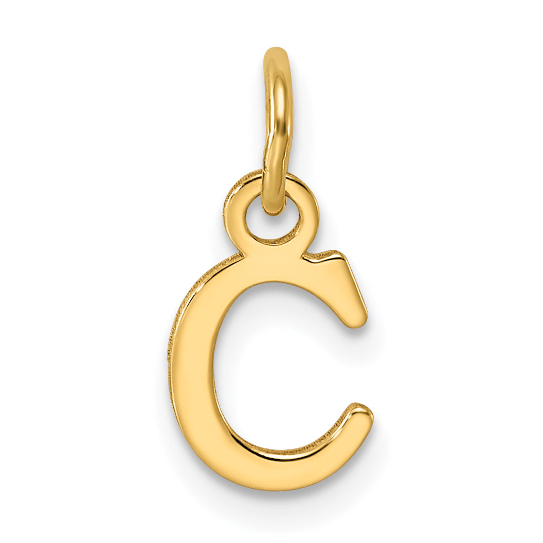 14ky Cutout Letter C Initial Pendant