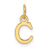 14ky Cutout Letter C Initial Pendant