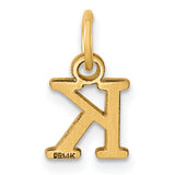 14ky Cutout Letter K Initial Pendant