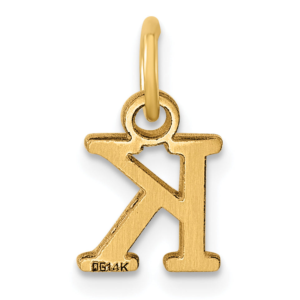 14ky Cutout Letter K Initial Pendant