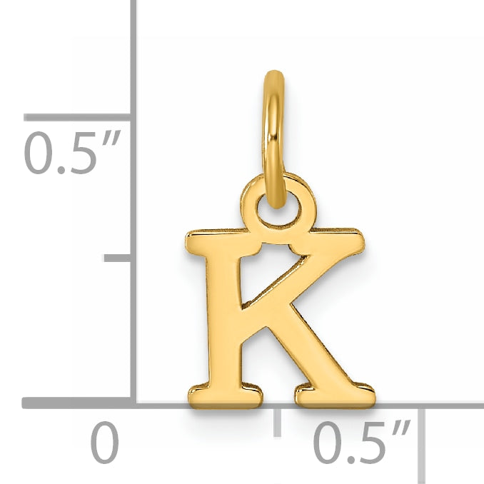 14ky Cutout Letter K Initial Pendant