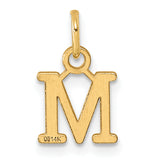 14ky Cutout Letter M Initial Pendant