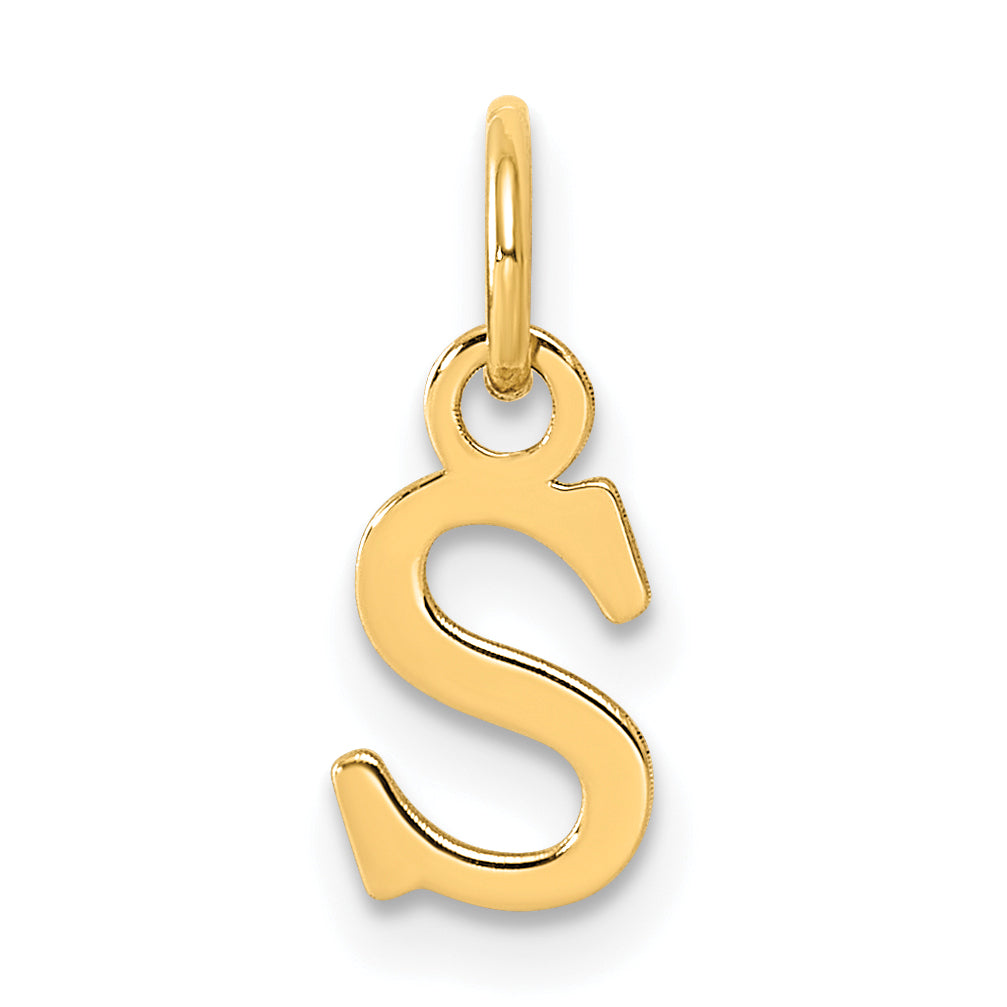 14ky Cutout Letter S Initial Pendant