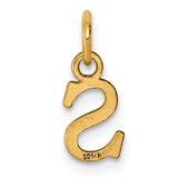 14ky Cutout Letter S Initial Pendant