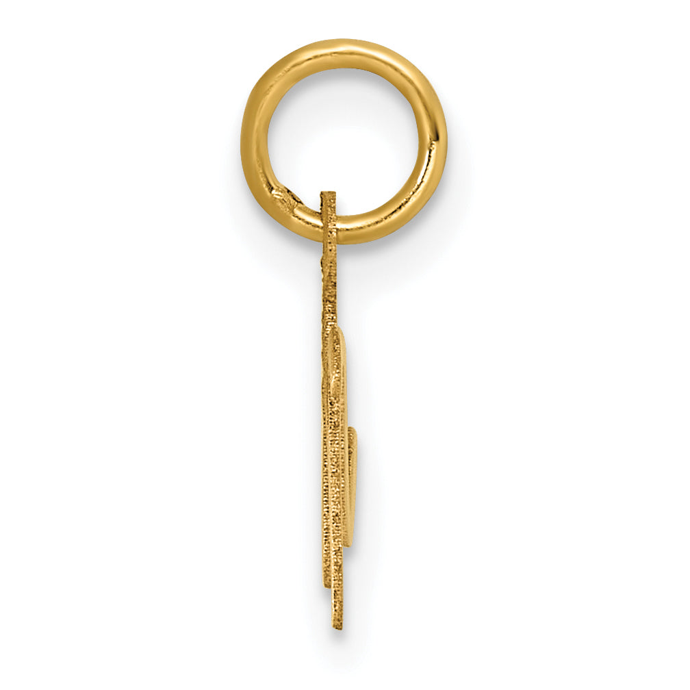 14K Uppercase Letter M Initial Charm