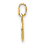 14k Yellow Gold Letter A Initial Charm