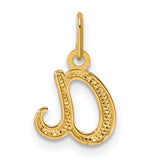 14k Yellow Gold Letter A Initial Charm