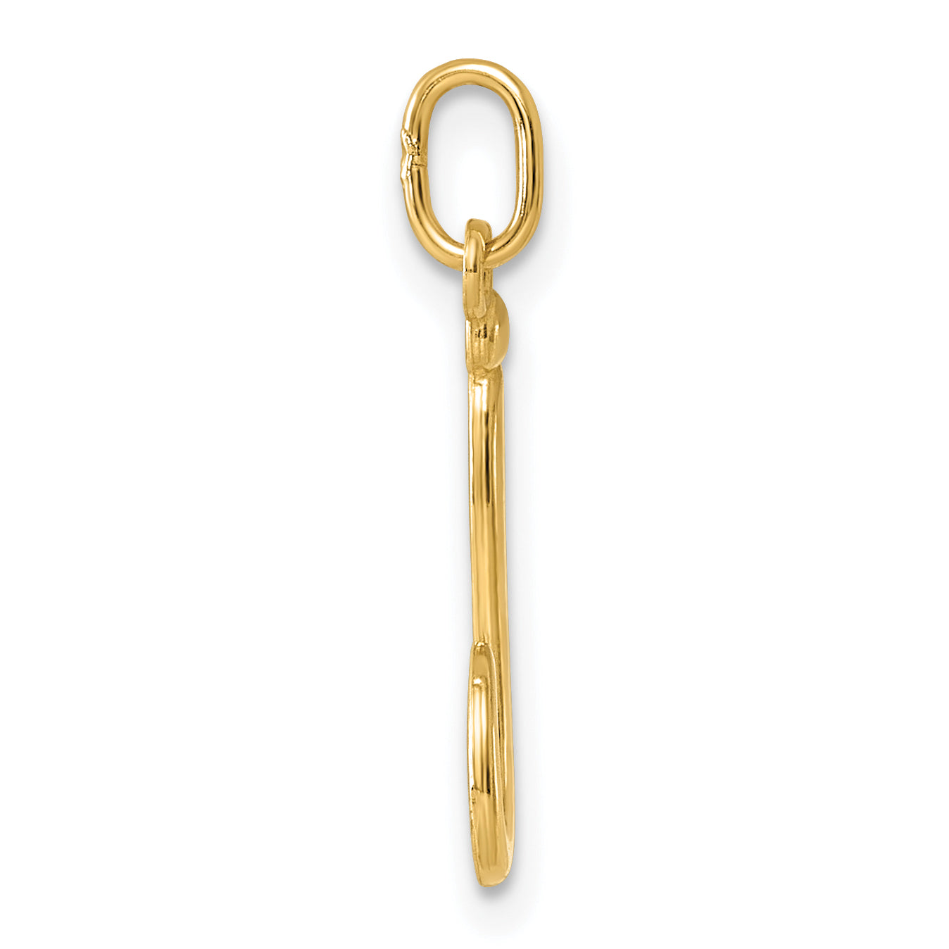 14k Yellow Gold Letter J Initial Charm