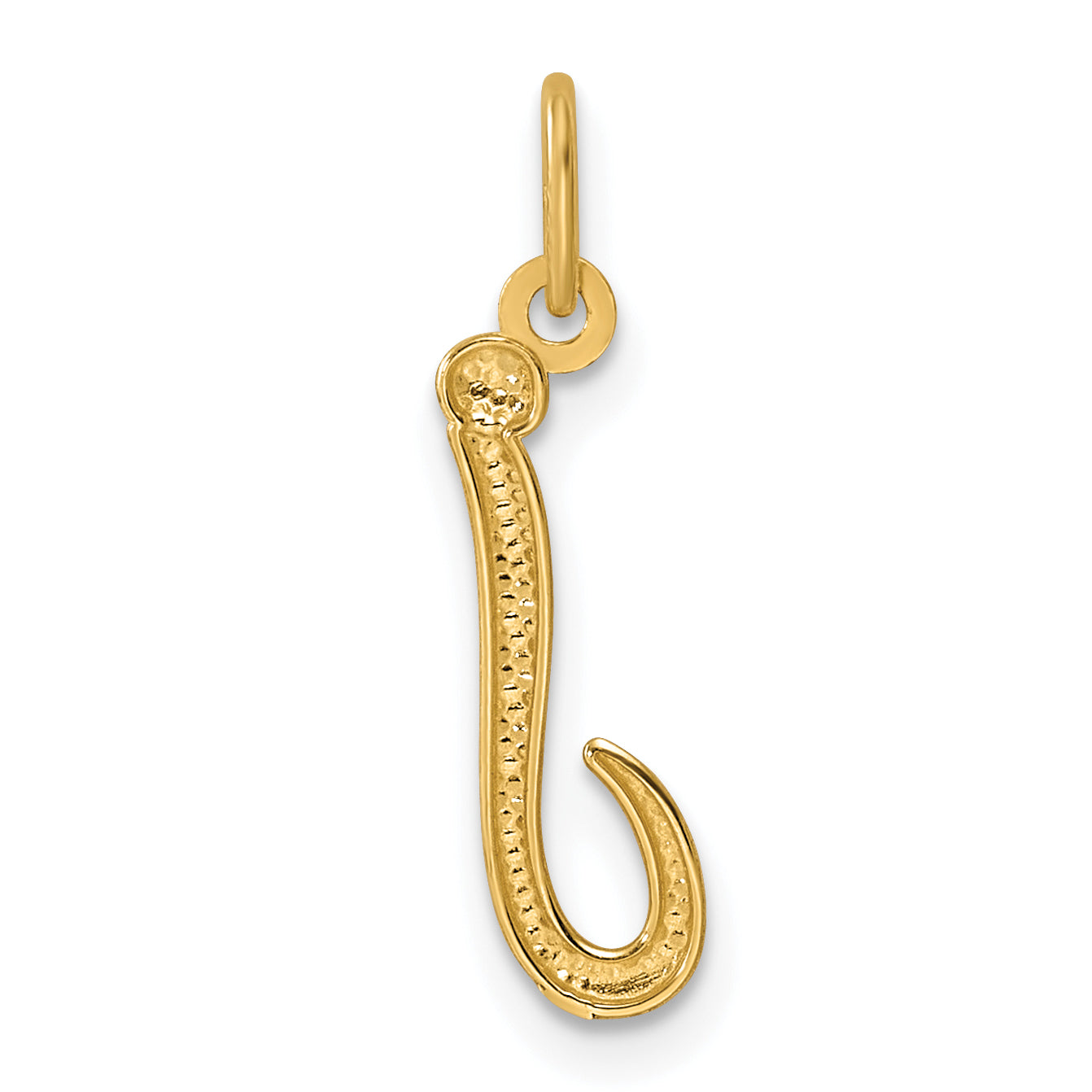 14k Yellow Gold Letter J Initial Charm