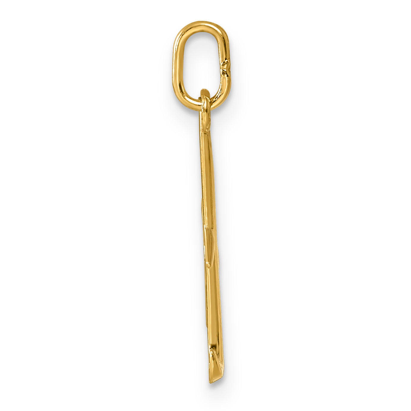 14k Yellow Gold Letter K Initial Charm