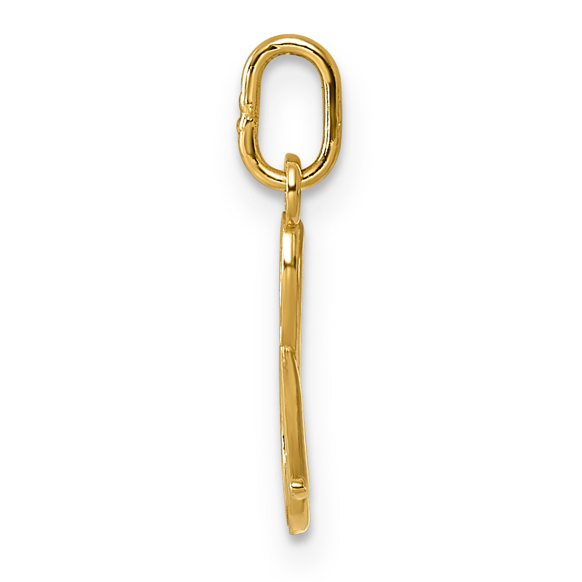 14k Yellow Gold Letter S Initial Charm