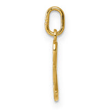 14k Yellow Gold Letter S Initial Charm