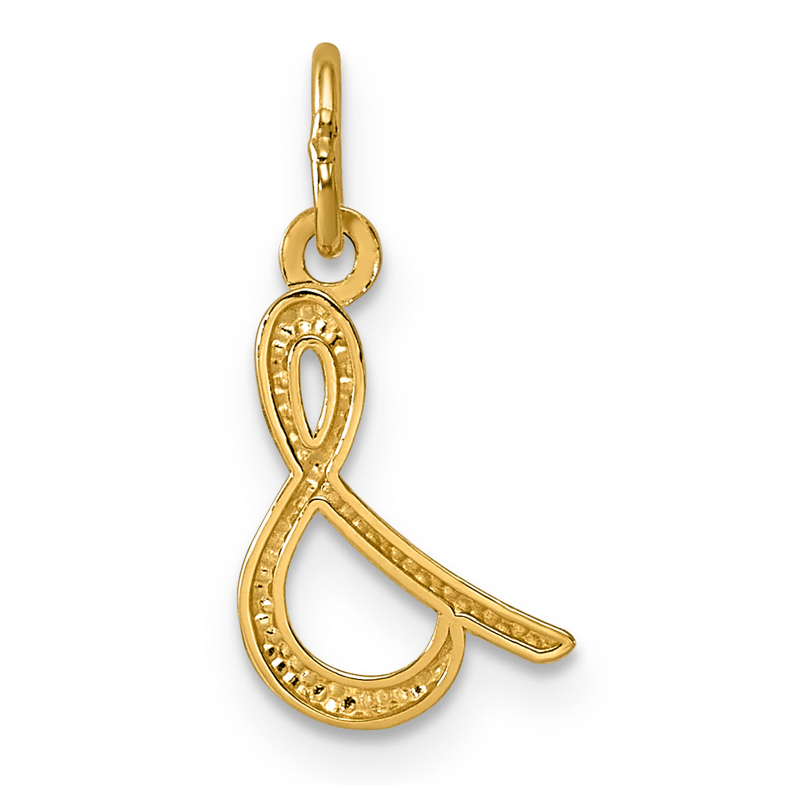14k Yellow Gold Letter S Initial Charm