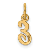 14K Small Script Letter E Initial Charm