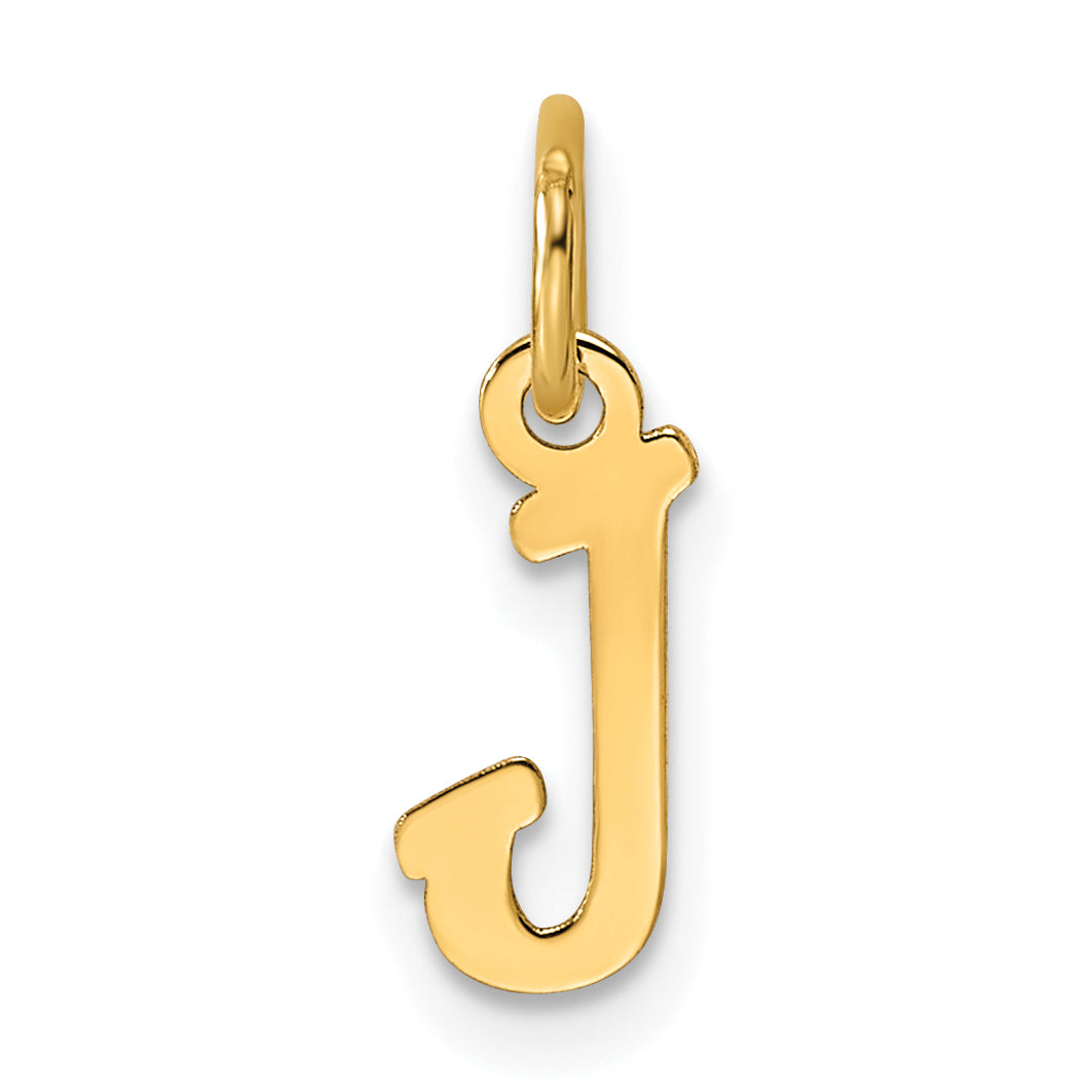 14K Small Script Letter J Initial Charm
