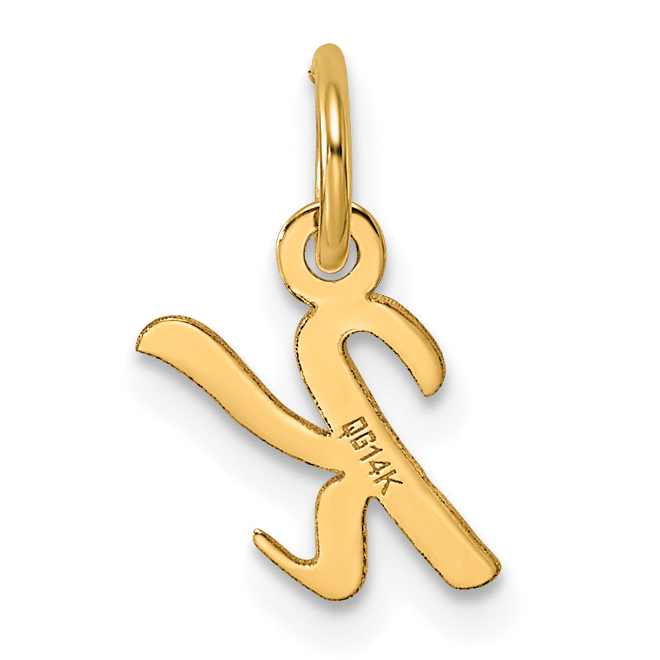 14K Small Script Letter K Initial Charm