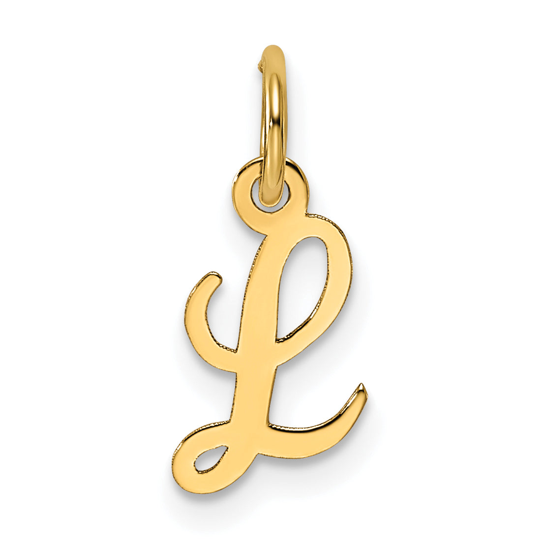 14K Small Script Letter L Initial Charm