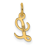 14K Small Script Letter L Initial Charm