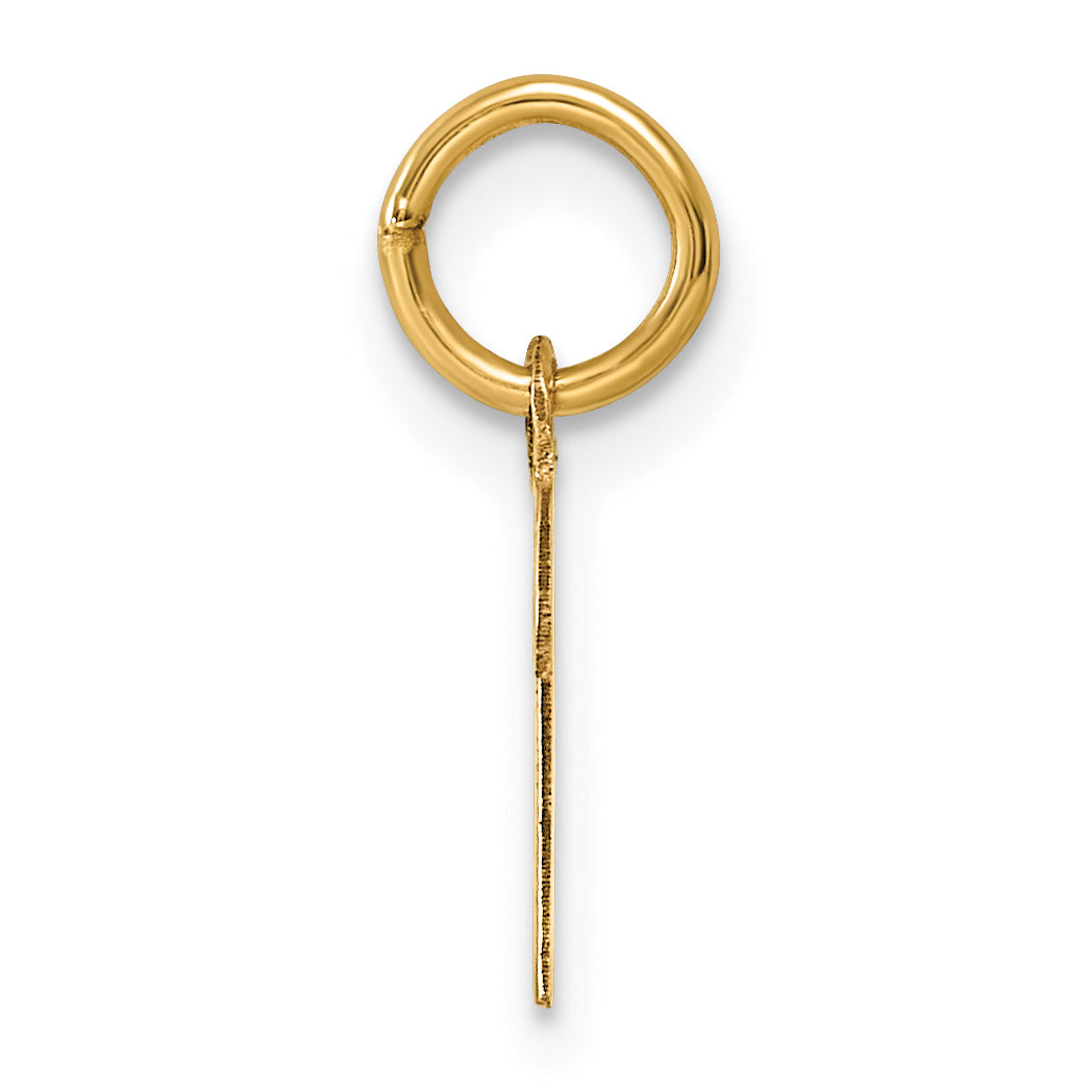 14K Small Script Letter M Initial Charm