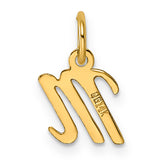 14K Small Script Letter M Initial Charm